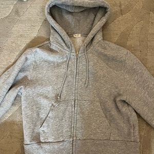 Brandy Melville Grey Cropped Hoodie